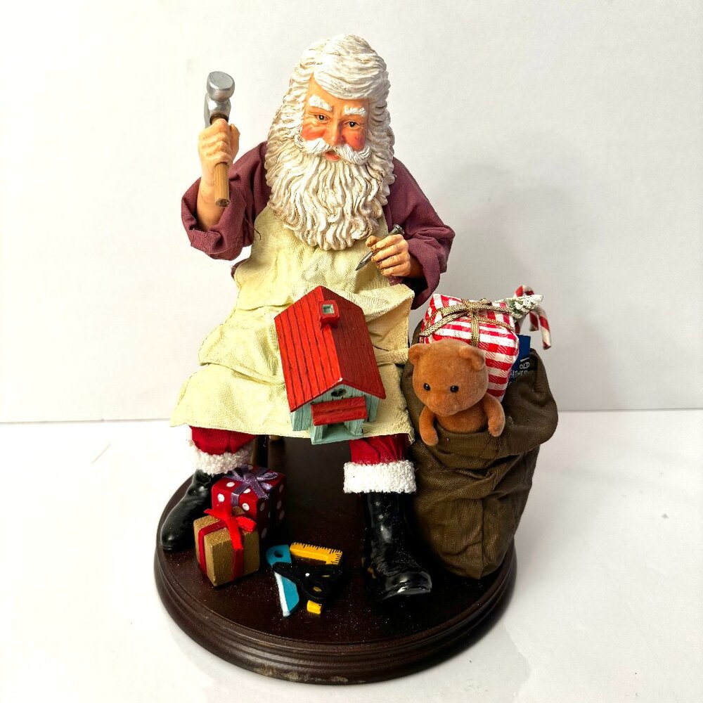 Kurt S. Adler Fabriche Collectables Santa in his Workshop with Box